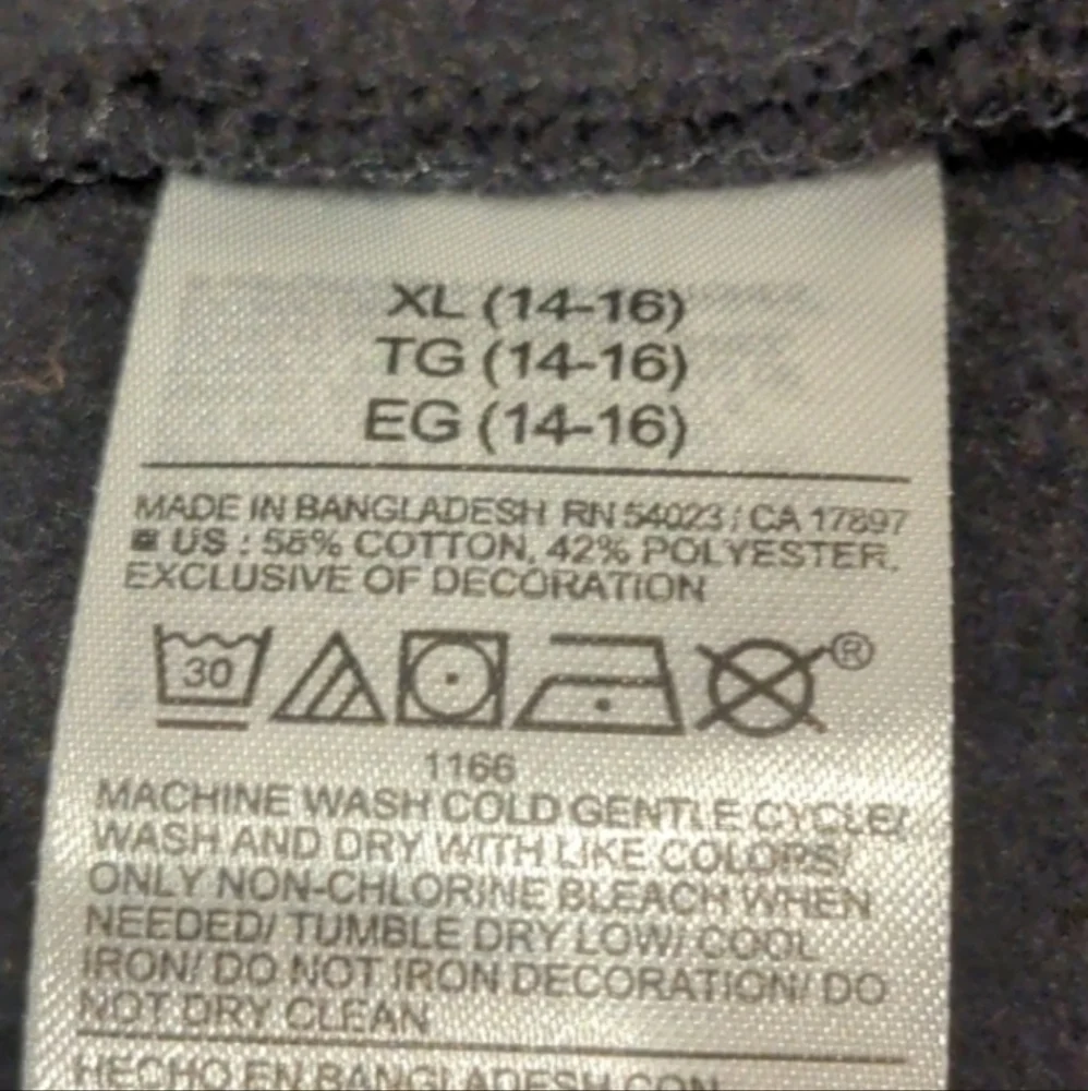 Old Navy Fleece Black Full Zip Logo Hoodie size XL 14/16